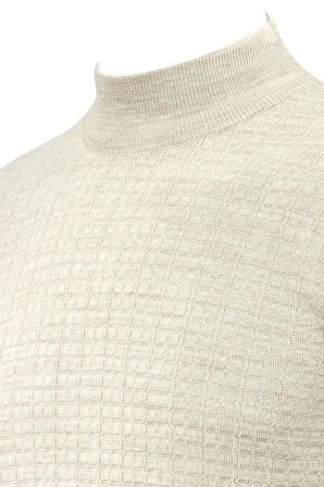 Erkek Yarım Balıkçı Kazak Çelik Örgü Regular Kalıp 5204B BGL-ST04855