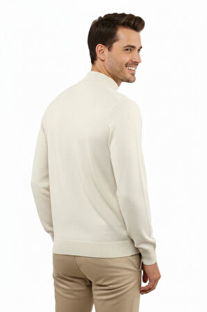 Erkek Yarım Balıkçı Kazak Çelik Örgü Regular Kalıp 5204B BGL-ST04855