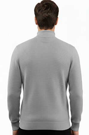 Erkek Yarım Balıkçı Kazak Triko Klasik Kalıp 5240B BGL-ST04856