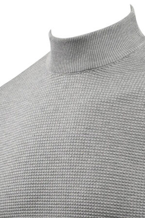 Erkek Yarım Balıkçı Kazak Triko Klasik Kalıp 5240B BGL-ST04856