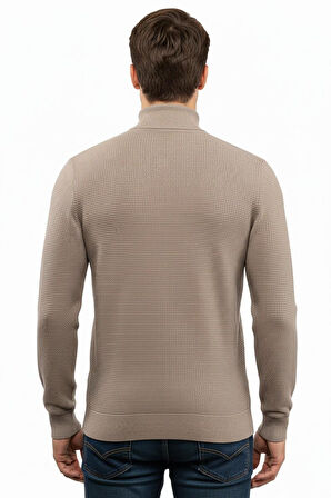 Erkek Yarım Balıkçı Kazak Triko Klasik Kalıp 5240B BGL-ST04856