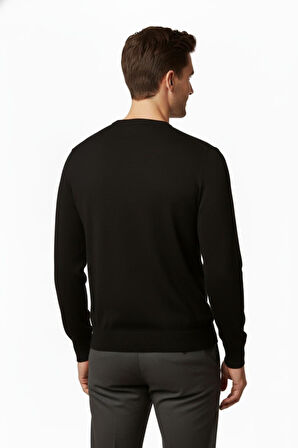 Erkek Sıfır Yaka Kazak Çelik Örgü Klasik Kalıp 4241C BGL-ST04857