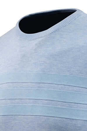 Erkek Sıfır Yaka Kazak Çelik Örgü Klasik Kalıp 5247C BGL-ST04858