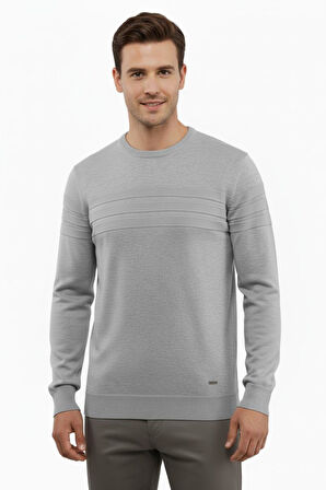 Erkek Sıfır Yaka Kazak Çelik Örgü Klasik Kalıp 5247C BGL-ST04858