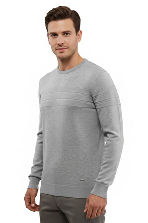 Erkek Sıfır Yaka Kazak Çelik Örgü Klasik Kalıp 5247C BGL-ST04858