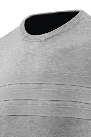 Erkek Sıfır Yaka Kazak Çelik Örgü Klasik Kalıp 5247C BGL-ST04858