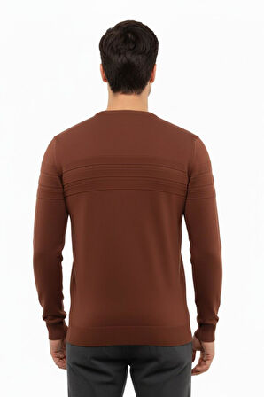 Erkek Sıfır Yaka Kazak Çelik Örgü Klasik Kalıp 5247C BGL-ST04858