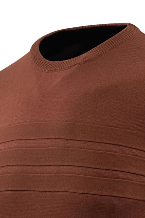 Erkek Sıfır Yaka Kazak Çelik Örgü Klasik Kalıp 5247C BGL-ST04858