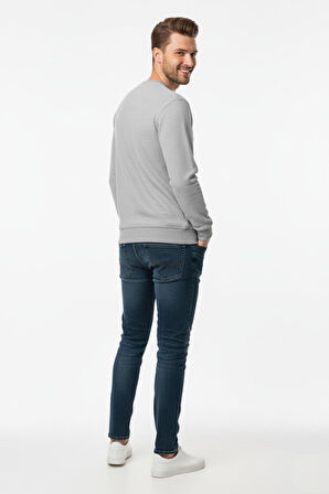 Erkek Büyük Beden Sıfır Yaka Selanik Sweatshirt BGL-ST04871