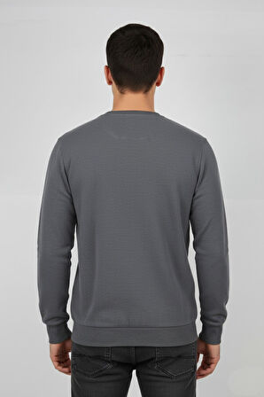 Erkek Büyük Beden Sıfır Yaka Selanik Sweatshirt BGL-ST04871