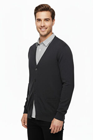 Erkek Spor Selanik Düğmeli Hırka Regular Kalıp BGL-ST04873