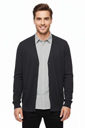 Erkek Spor Selanik Düğmeli Hırka Regular Kalıp BGL-ST04873