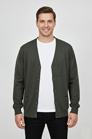 Erkek Spor Selanik Düğmeli Hırka Regular Kalıp BGL-ST04873