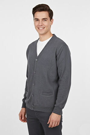 Erkek Spor Selanik Düğmeli Hırka Regular Kalıp BGL-ST04873