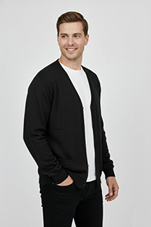 Erkek Spor Selanik Düğmeli Hırka Regular Kalıp BGL-ST04873