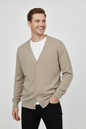 Erkek Spor Selanik Düğmeli Hırka Regular Kalıp BGL-ST04873