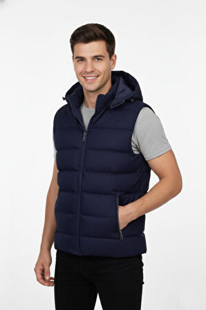 Erkek Spor Kapüşonlu Yelek Regular Kalıp 961-309 BGL-ST04874