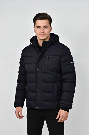 Erkek Kapüşonlu İç Kürklü Spor Mont 99528 BGL-ST04880