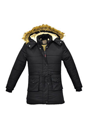 Kız Çocuk Kapüşonlu Mont BS-2022