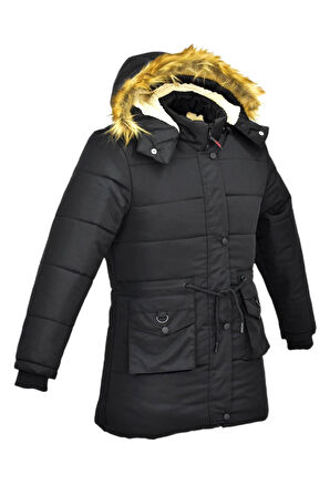 Kız Çocuk Kapüşonlu Mont BS-2022