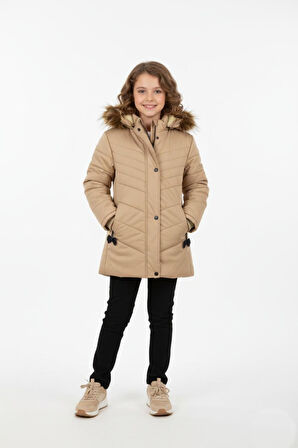Kız Çocuk Kapüşonlu Mont BGL-ST04886
