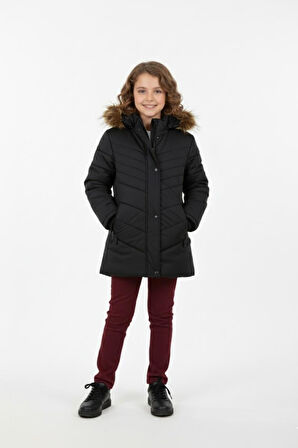 Kız Çocuk Kapüşonlu Mont BGL-ST04886