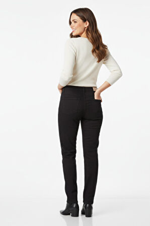 Kadın Siyah Kanvas Likralı Pantolon BGL-ST04889