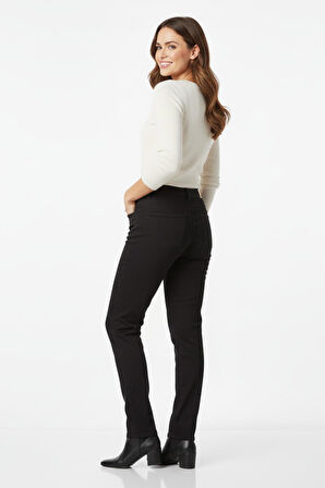 Kadın Siyah Kanvas Likralı Pantolon BGL-ST04889