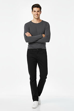 Erkek Siyah Kanvas Likralı Pantolon BGL-ST04890