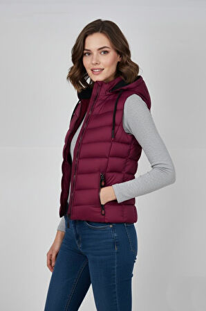 Kadın Kapüşonlu Spor Yelek 5000 BGL-ST04894