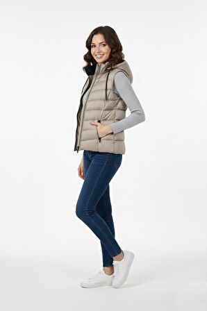 Kadın Kapüşonlu Spor Yelek 5000 BGL-ST04894