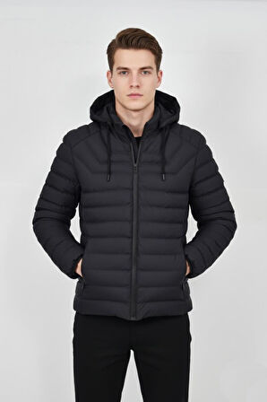 Erkek Kapüşonlu Spor Mont Regular Fit 3019 BGL-ST04897