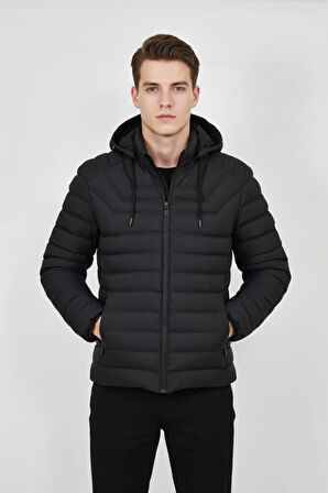 Erkek Kapüşonlu Spor Mont Regular Fit 3019 BGL-ST04897