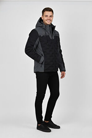Erkek Kapüşonlu Spor Mont Regular Fit 3331 BGL-ST04899