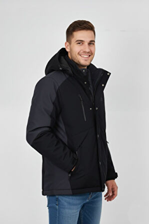 Erkek Kapüşonlu Spor Mont Regular Fit 3016 BGL-ST04904
