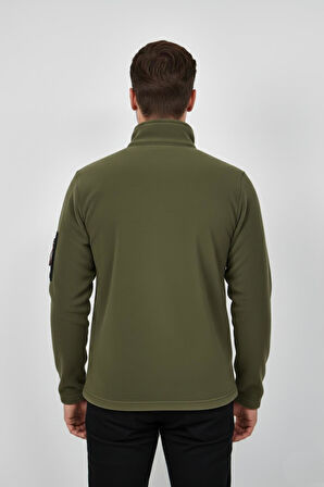 Erkek Büyük Beden Fermuarlı Cepli Polar Ceket 6545 BGL-ST04918