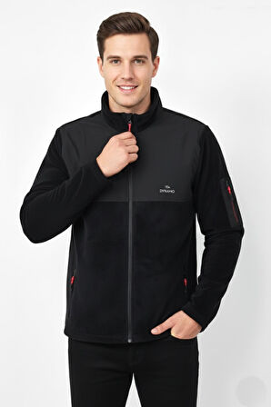 Erkek Büyük Beden Fermuarlı Cepli Polar Ceket 6545 BGL-ST04918