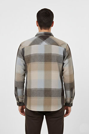 Erkek ekose Silim Fit Oduncu Gömlek Çift Cepli 9971 BGL-ST04920