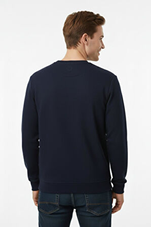 Erkek Sıfır Yaka Selanik Sweatshirt Regular Kalıp BGL-ST04926