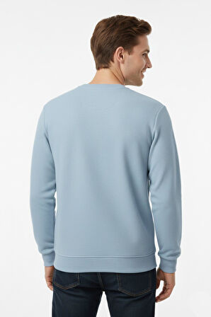 Erkek Sıfır Yaka Selanik Sweatshirt Regular Kalıp BGL-ST04926