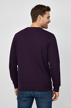 Erkek Sıfır Yaka Selanik Sweatshirt Regular Kalıp BGL-ST04926
