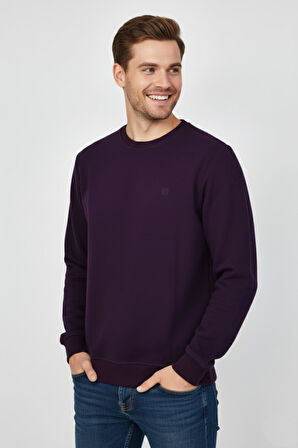 Erkek Sıfır Yaka Selanik Sweatshirt Regular Kalıp BGL-ST04926