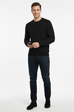 Erkek Sıfır Yaka Kazak Petek Örgü Klasik Kalıp 7002 BGL-ST04928