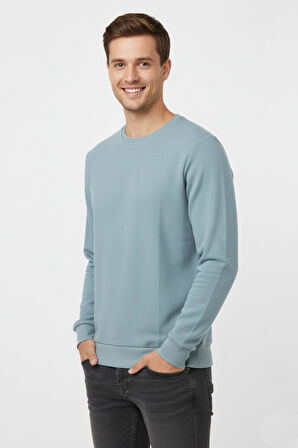 Erkek Sıfır Yaka Kazak Petek Örgü Klasik Kalıp 6635 BGL-ST04929