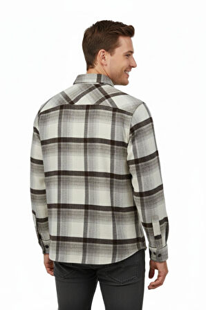 Erkek Kışlık Çift Cep Kapaklı Oduncu Gömlek BGL-ST04930