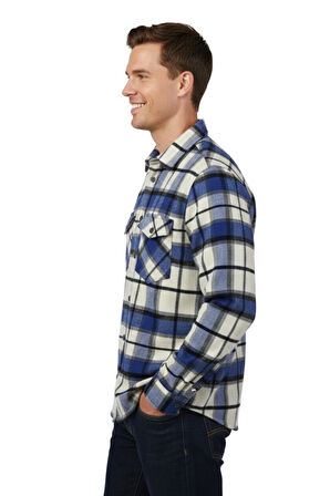 Erkek Kışlık Çift Cep Kapaklı Oduncu Gömlek BGL-ST04930