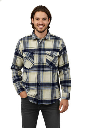 Erkek Kışlık Çift Cep Kapaklı Oduncu Gömlek BGL-ST04930