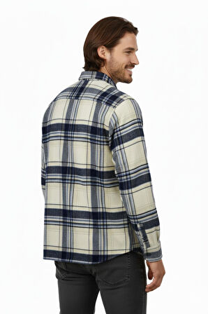 Erkek Kışlık Çift Cep Kapaklı Oduncu Gömlek BGL-ST04930