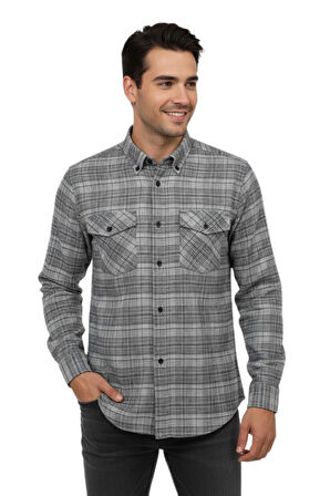 Erkek Kışlık Çift Cep Kapaklı Gömlek BGL-ST04931