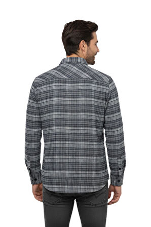 Erkek Kışlık Çift Cep Kapaklı Gömlek BGL-ST04931